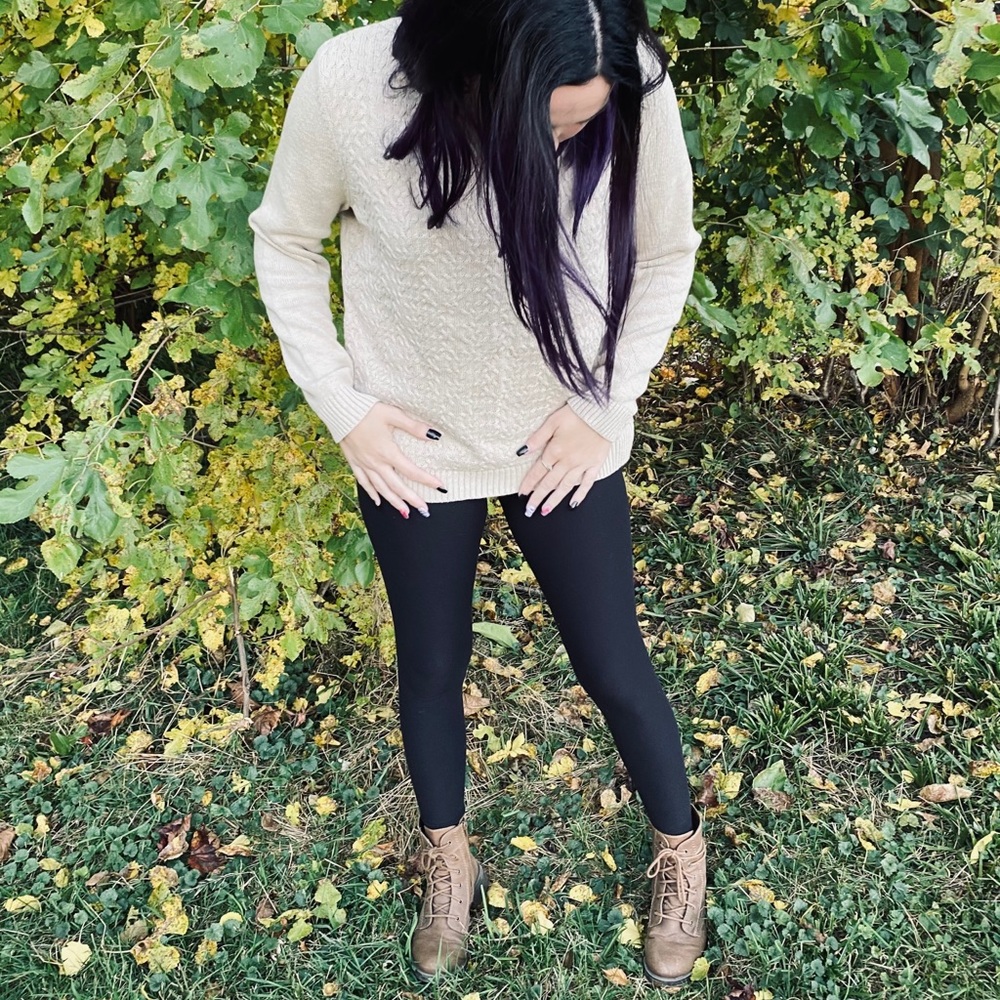 Cream knit sweater